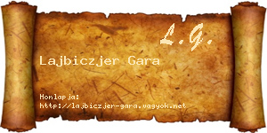Lajbiczjer Gara névjegykártya
